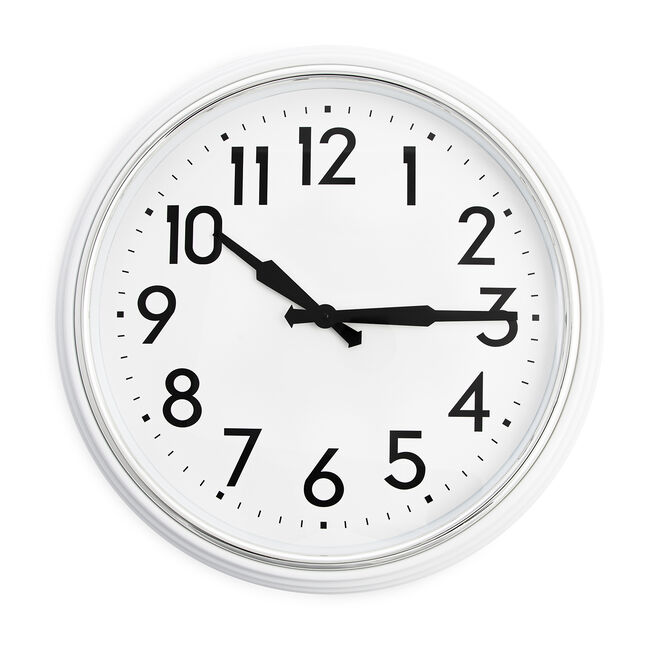 White Classic Collection Clock 23" 